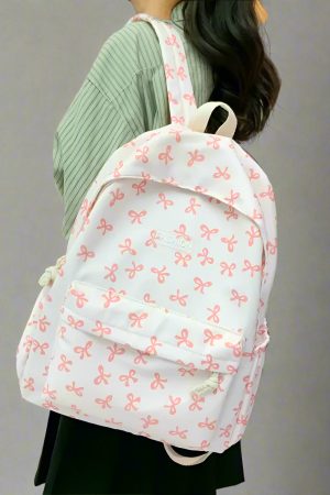 New Style Trends - Bow Print Coquette Backpack - Outfit Ideas