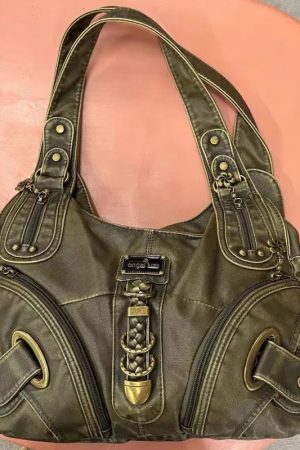 New Style Trends - Bronze Bloom Y2k Shoulder Bag - Outfit Ideas