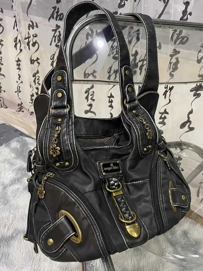 New Style Trends - Bronze Bloom Y2k Shoulder Bag - Outfit Ideas New Style Trends - Bronze Bloom Y2k Shoulder Bag - Outfit Ideas