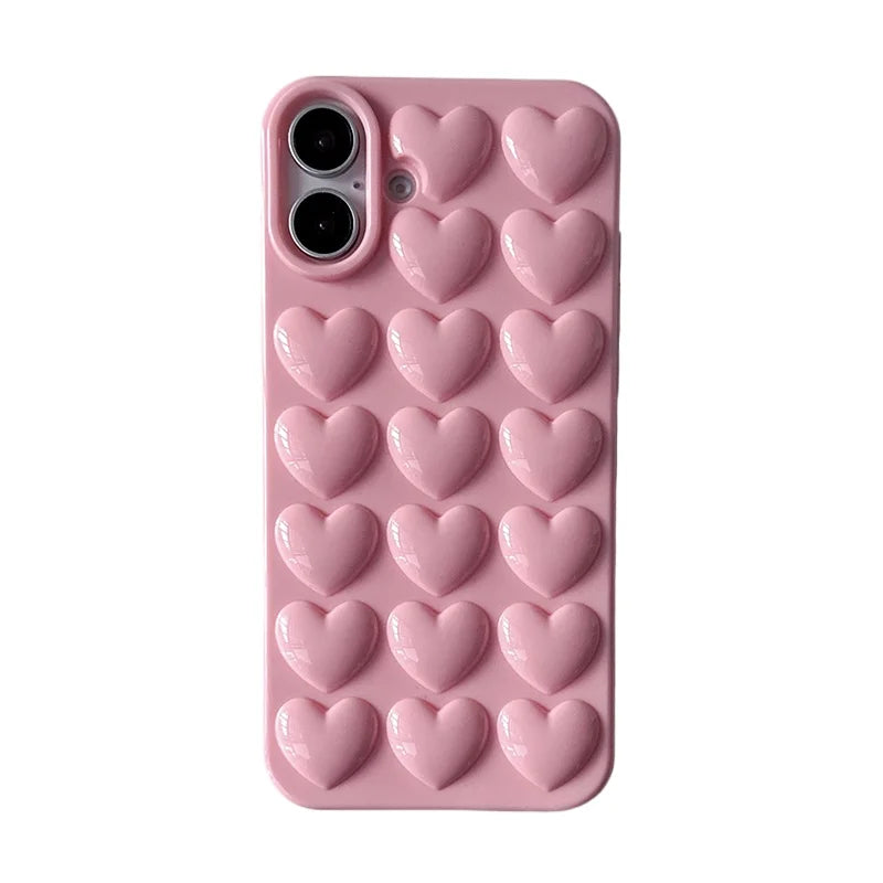 New Style Trends - Bubblegum Heart Grid Coquette iPhone Case - Outfit Ideas