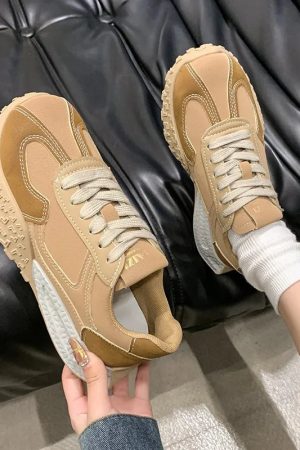 New Style Trends - Burgundy Pop Sport Aesthetic Sneakers - Outfit Ideas