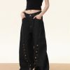 New Style Trends - Button Detail Wide-Leg Jeans - Outfit Ideas