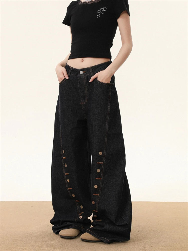 New Style Trends - Button Detail Wide-Leg Jeans - Outfit Ideas New Style Trends - Button Detail Wide-Leg Jeans - Outfit Ideas