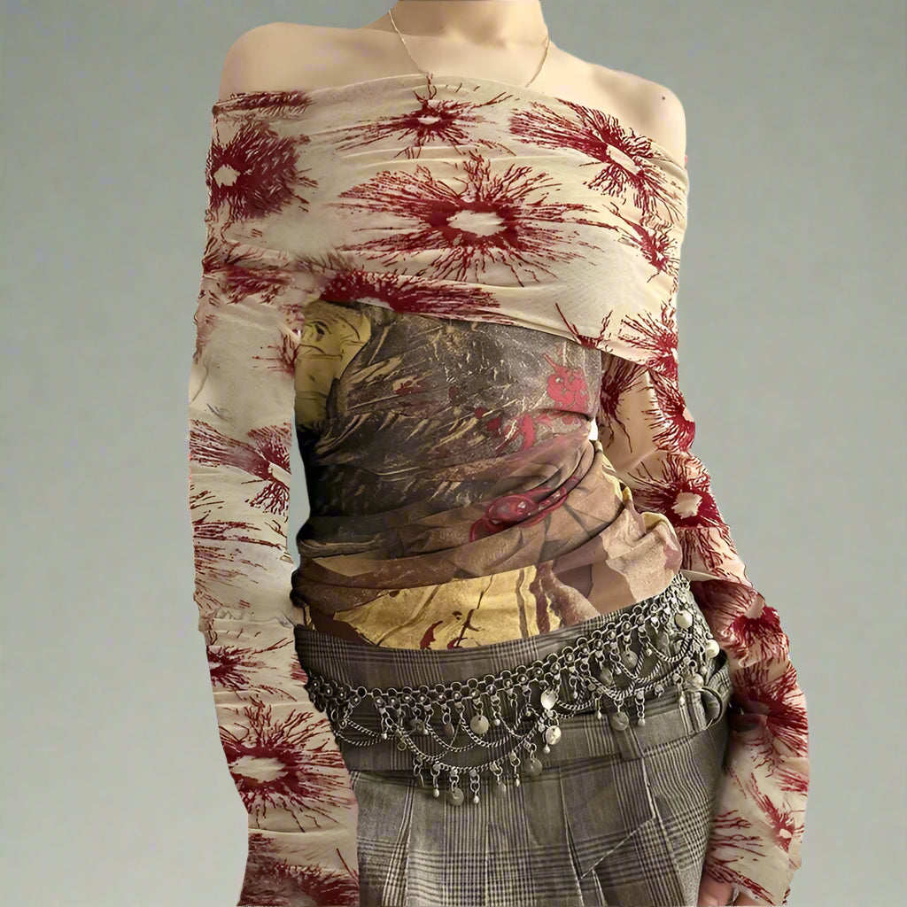 New Style Trends - Chaos Theory Edgy Off-Shoulder Top - Outfit Ideas