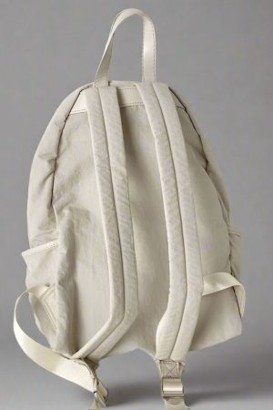 New Style Trends - Cloud Beige Minimalist Aesthetic Backpack - Outfit Ideas