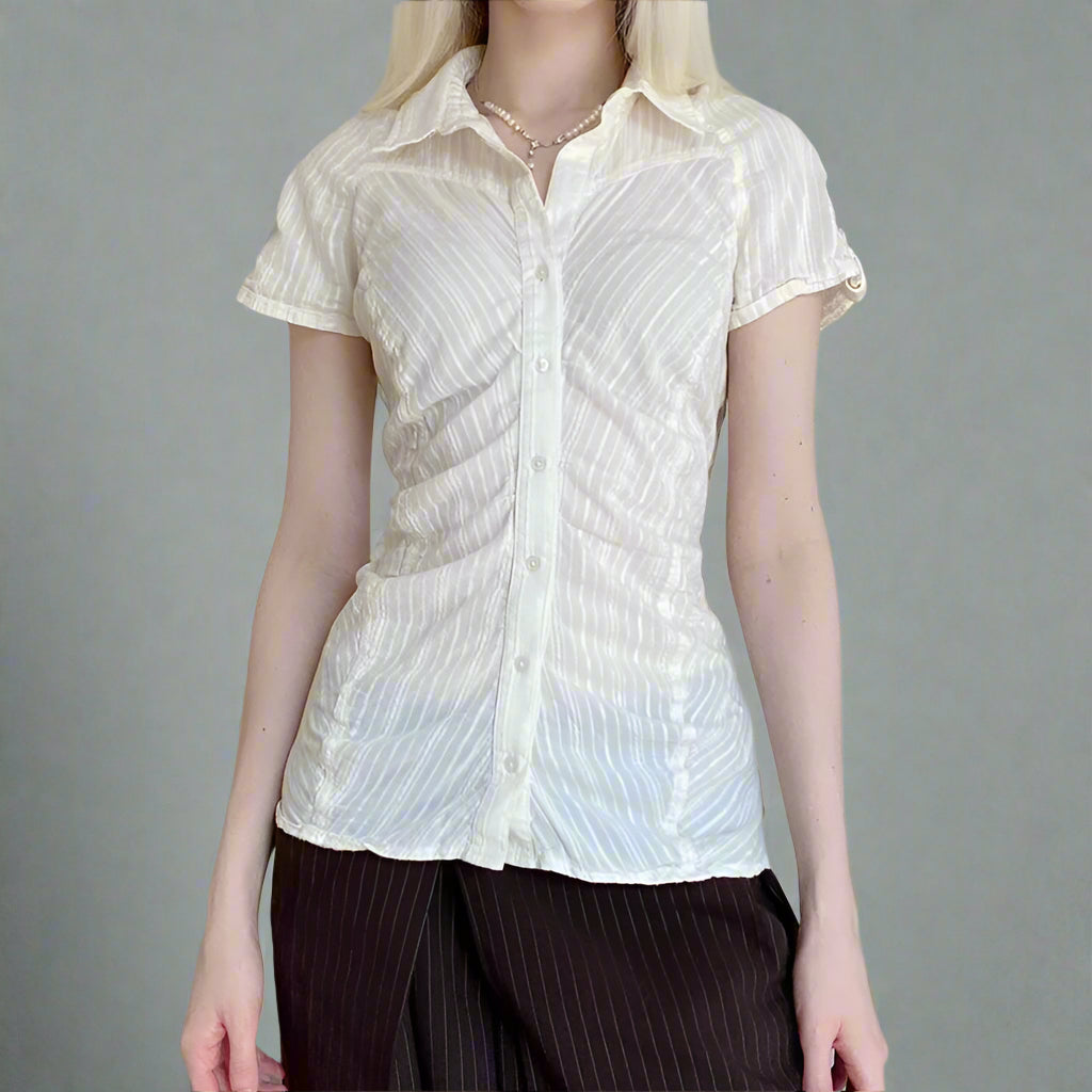 New Style Trends - Collared White Coquette Shirt - Outfit Ideas New Style Trends - Collared White Coquette Shirt - Outfit Ideas