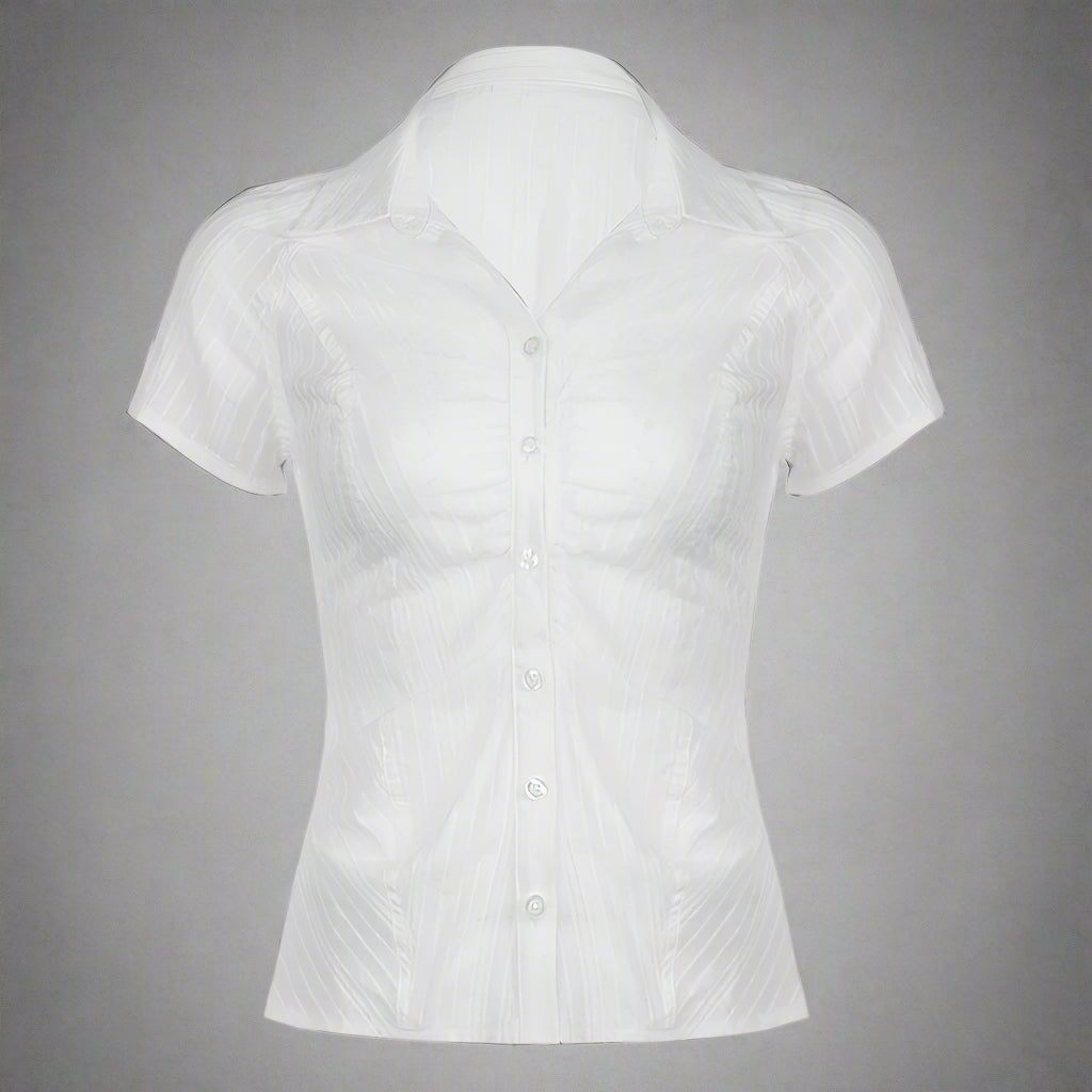 New Style Trends - Collared White Coquette Shirt - Outfit Ideas