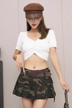 New Style Trends - Combat Cutie Y2k Pleated Mini Skirt - Outfit Ideas