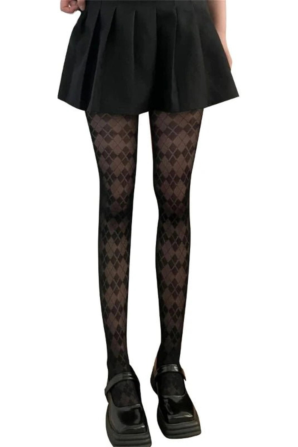 New Style Trends - Coquette Argyle Elegance Tights - Outfit Ideas