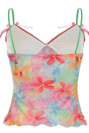 New Style Trends - Coquette Bloomcore Sheer Fantasy Top - Outfit Ideas
