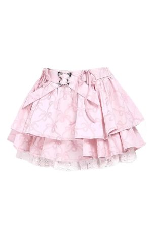 New Style Trends - Coquette Blush Flutter Bow Skirt - Outfit Ideas