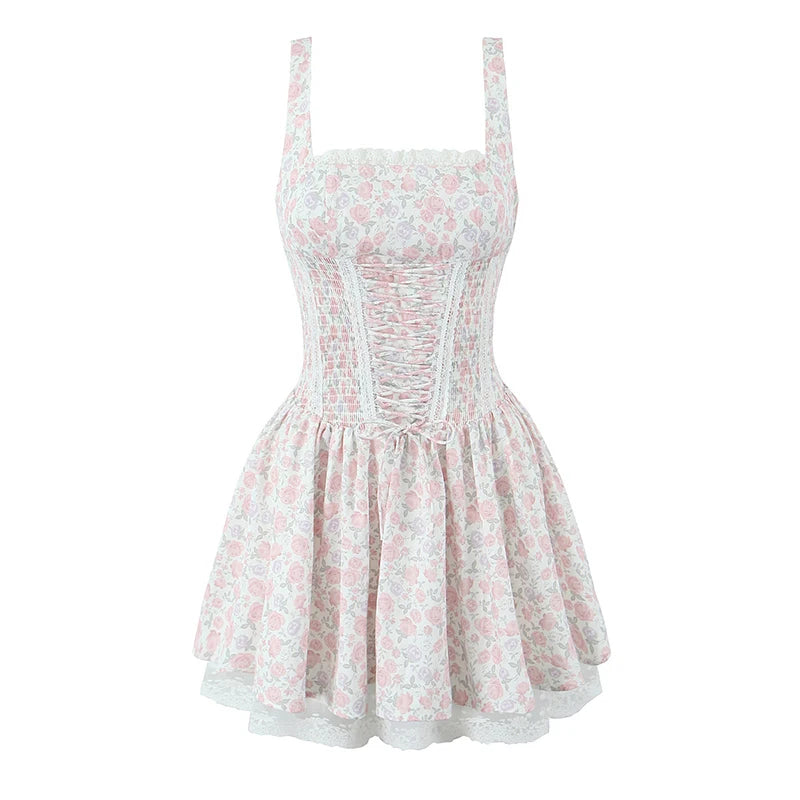 New Style Trends - Coquette Blush Garden Corset Dress - Outfit Ideas
