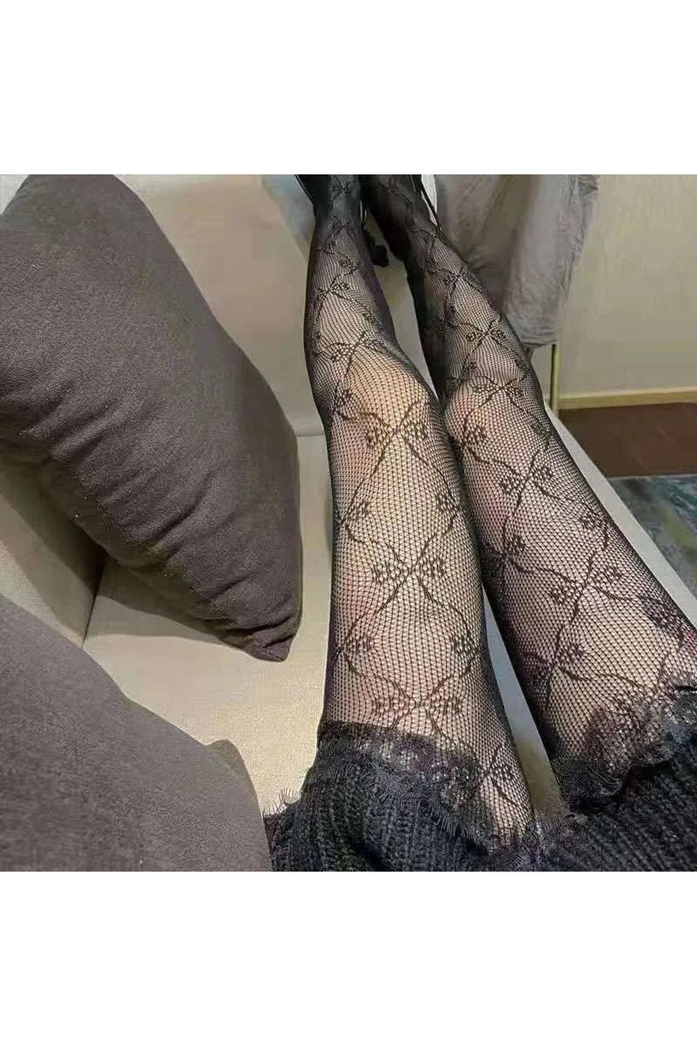 New Style Trends - Coquette Bow Fishnet Tights - Outfit Ideas