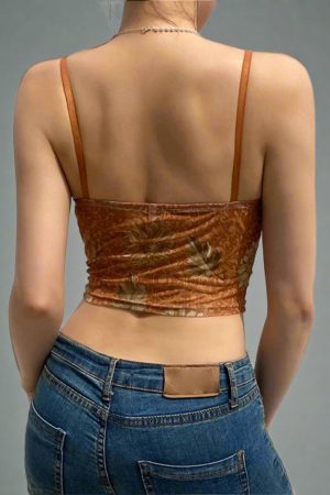 New Style Trends - Coquette Burnt Orange Lace Trim Top - Outfit Ideas