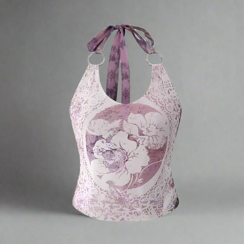 New Style Trends - Coquette Charm Scarf Halter Top - Outfit Ideas