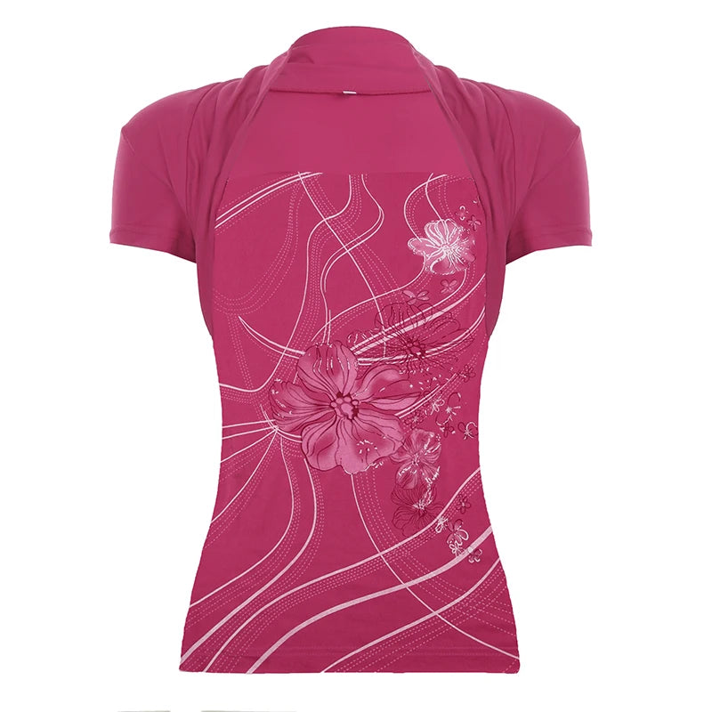 New Style Trends - Coquette Cherry Bloom Y2K Top - Outfit Ideas