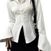 New Style Trends - Coquette Chiffon Bandage Collar Blouse - Outfit Ideas