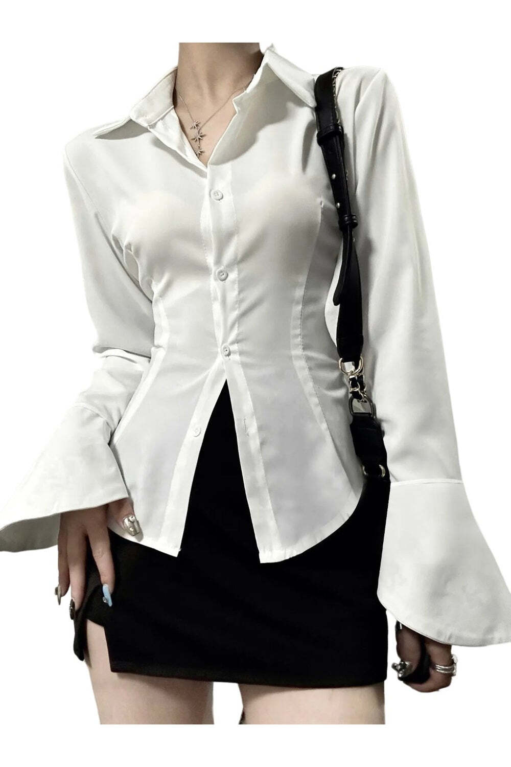 New Style Trends - Coquette Chiffon Bandage Collar Blouse - Outfit Ideas