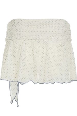 New Style Trends - Coquette Cloud Dot Ruffle Mini Skirt - Outfit Ideas