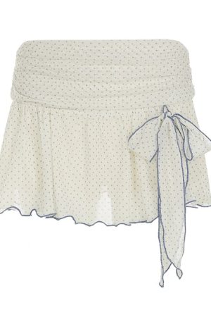 New Style Trends - Coquette Cloud Dot Ruffle Mini Skirt - Outfit Ideas