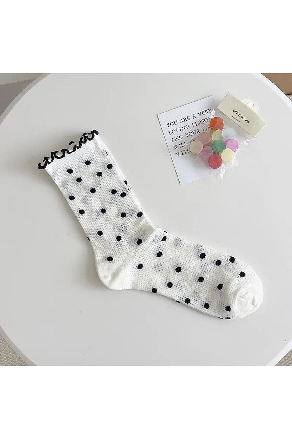 New Style Trends - Coquette Colorful Dots Crew Socks - Outfit Ideas New Style Trends - Coquette Colorful Dots Crew Socks - Outfit Ideas
