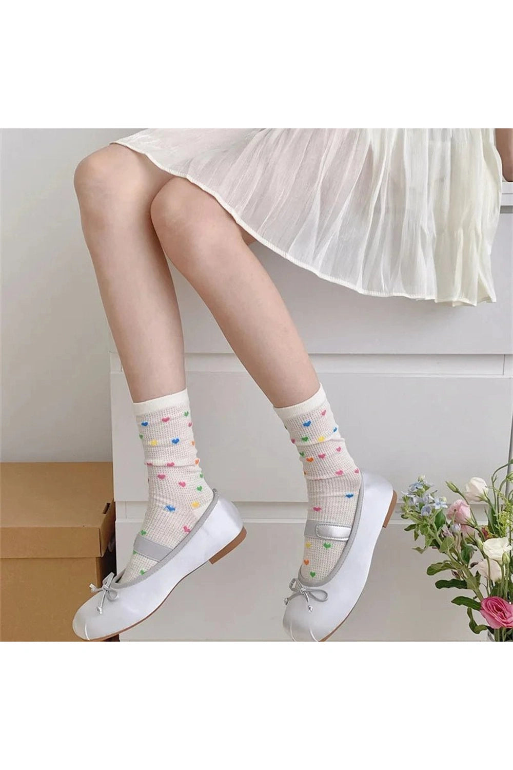 New Style Trends - Coquette Colorful Dots Crew Socks - Outfit Ideas New Style Trends - Coquette Colorful Dots Crew Socks - Outfit Ideas