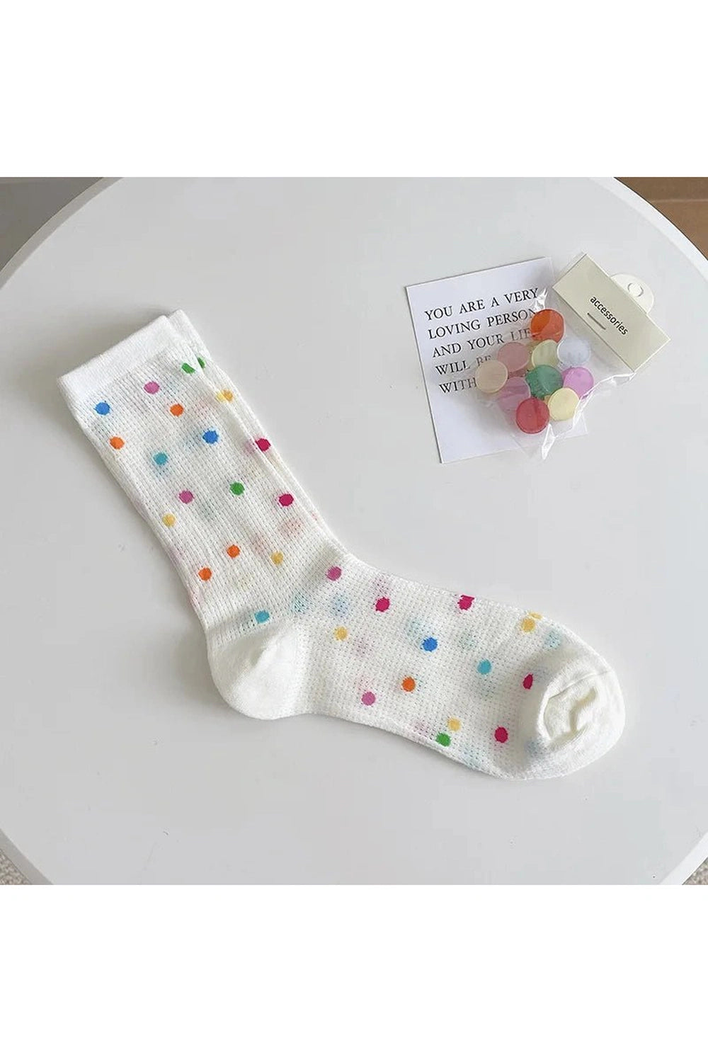 New Style Trends - Coquette Colorful Dots Crew Socks - Outfit Ideas New Style Trends - Coquette Colorful Dots Crew Socks - Outfit Ideas