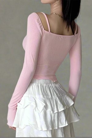 New Style Trends - Coquette Cotton Candy Delight Top - Outfit Ideas