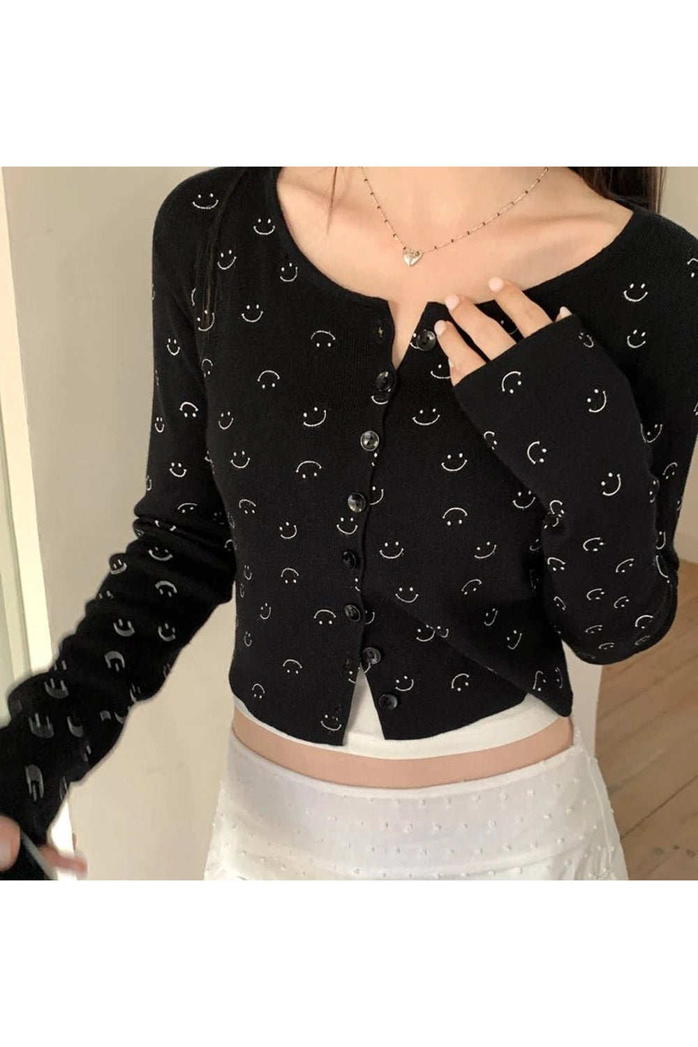 New Style Trends - Coquette Fall Cherry Red Floral Cardigan - Outfit Ideas