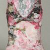 New Style Trends - Coquette Floral Mesh Wrap Tank Top - Outfit Ideas
