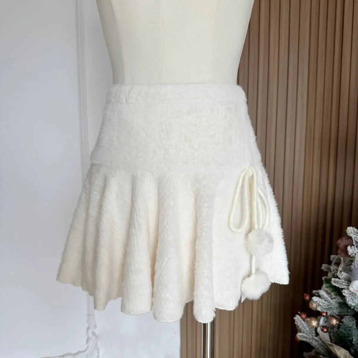 New Style Trends - Coquette Fluffy Pom-Pom Mini Skirt - Outfit Ideas