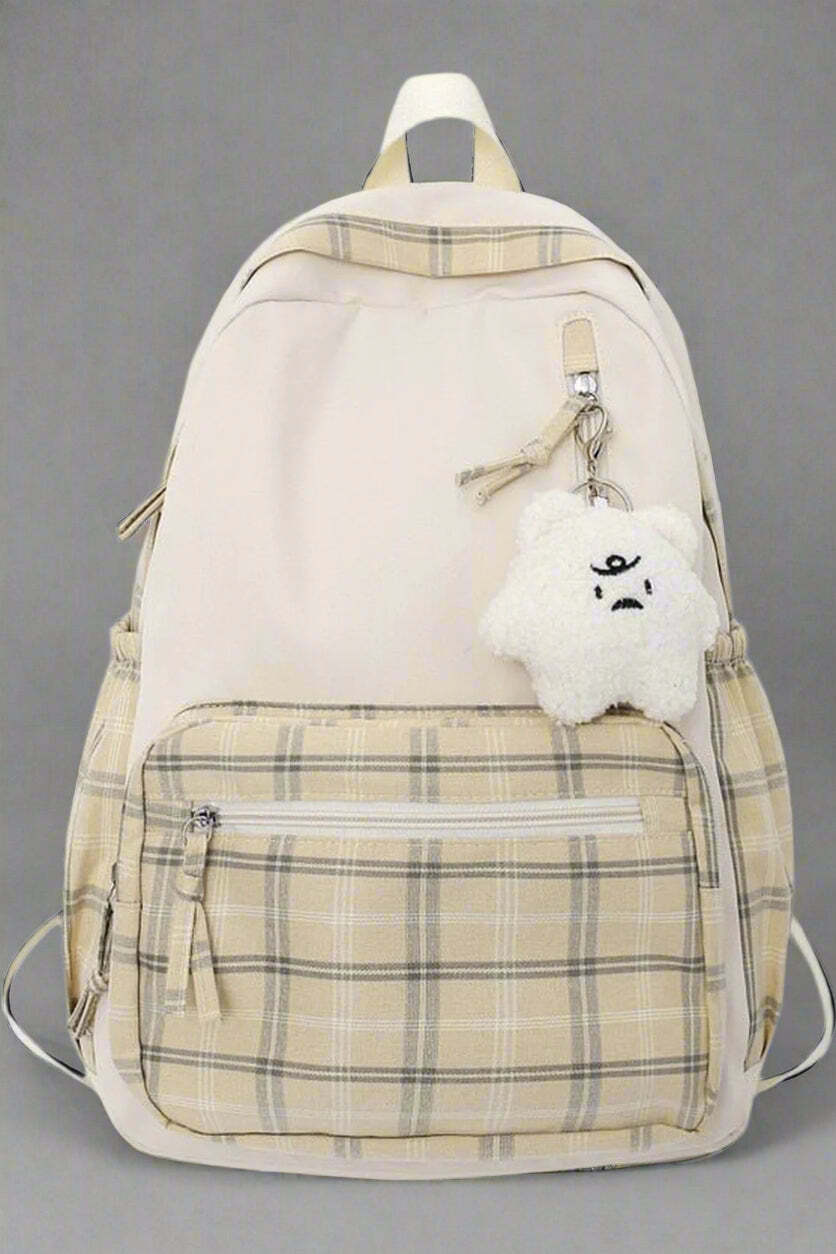 New Style Trends - Coquette Girl Lattice Travel  Backpack - Outfit Ideas