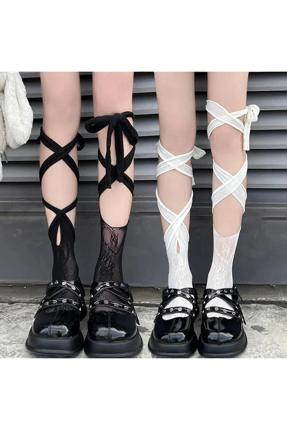 New Style Trends - Coquette Lace Fishnet Split-toe Socks - Outfit Ideas