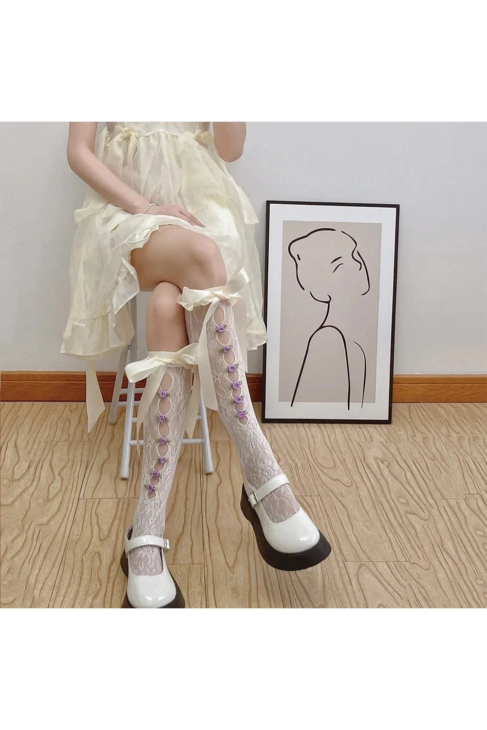 New Style Trends - Coquette Lace Mesh Fishnet Knee Socks - Outfit Ideas New Style Trends - Coquette Lace Mesh Fishnet Knee Socks - Outfit Ideas