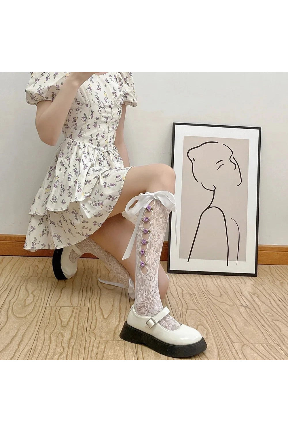 New Style Trends - Coquette Lace Mesh Fishnet Knee Socks - Outfit Ideas New Style Trends - Coquette Lace Mesh Fishnet Knee Socks - Outfit Ideas