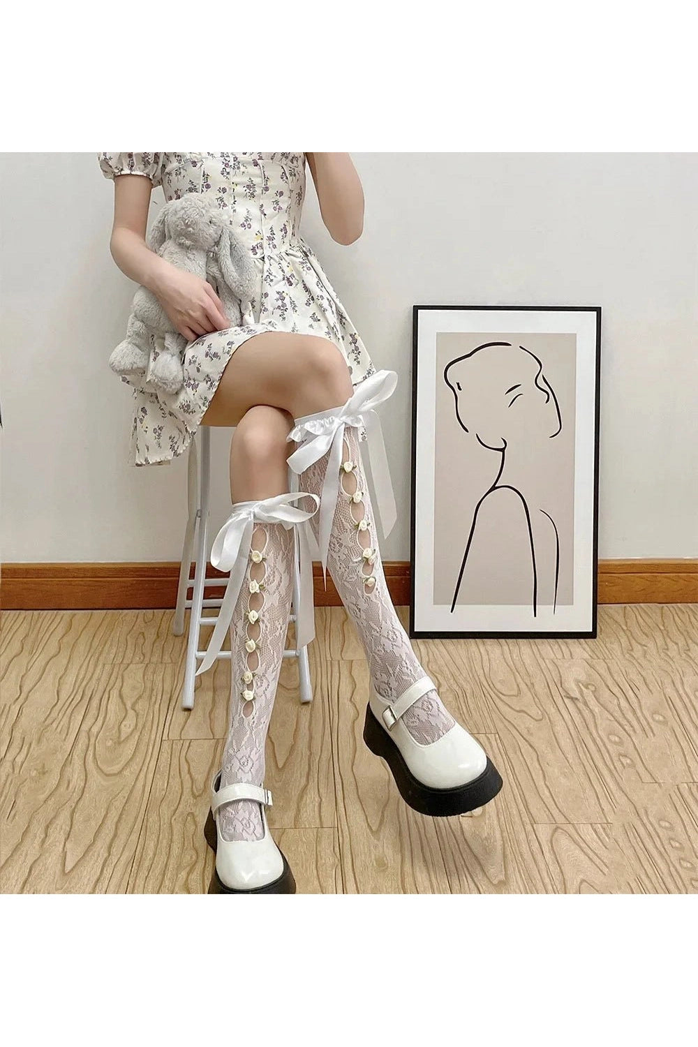 New Style Trends - Coquette Lace Mesh Fishnet Knee Socks - Outfit Ideas New Style Trends - Coquette Lace Mesh Fishnet Knee Socks - Outfit Ideas