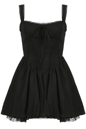 New Style Trends - Coquette Lace Panel A-line White Dress - Outfit Ideas