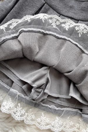 New Style Trends - Coquette Long Sleeve Grey Outfit - Outfit Ideas