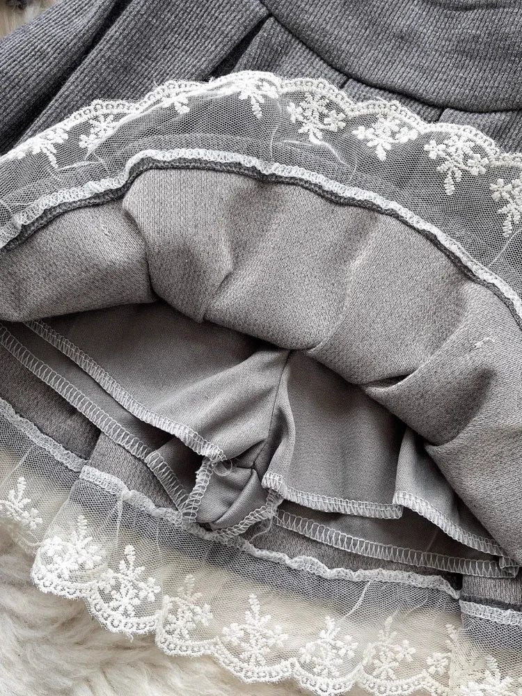 New Style Trends - Coquette Long Sleeve Grey Outfit - Outfit Ideas New Style Trends - Coquette Long Sleeve Grey Outfit - Outfit Ideas