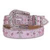 New Style Trends - Coquette Pink Cross-Rivet Rhinestone Belt - Outfit Ideas