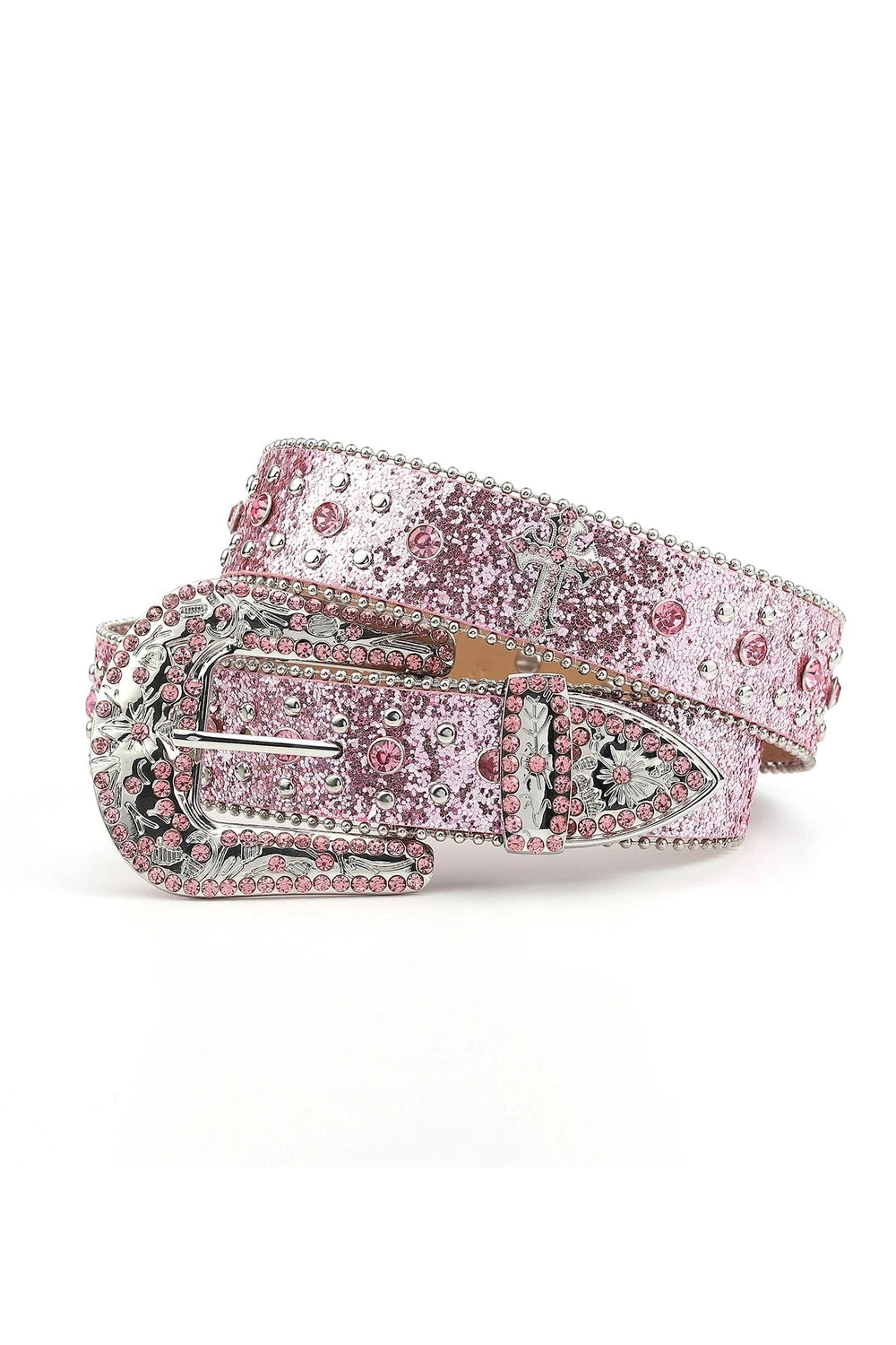 New Style Trends - Coquette Pink Cross-Rivet Rhinestone Belt - Outfit Ideas New Style Trends - Coquette Pink Cross-Rivet Rhinestone Belt - Outfit Ideas