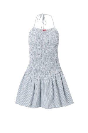 New Style Trends - Coquette Pinstripe Pep Halter Dress - Outfit Ideas