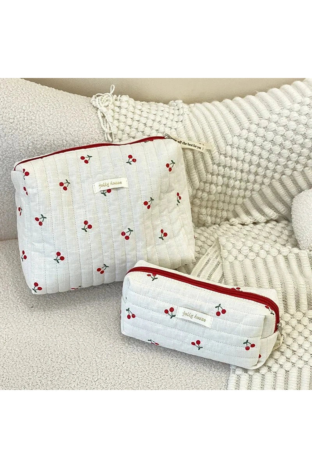 New Style Trends - Coquette Quilted Cherry Travel Bag - Outfit Ideas