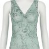New Style Trends - Coquette Sage Green Floral V-Neck Top - Outfit Ideas