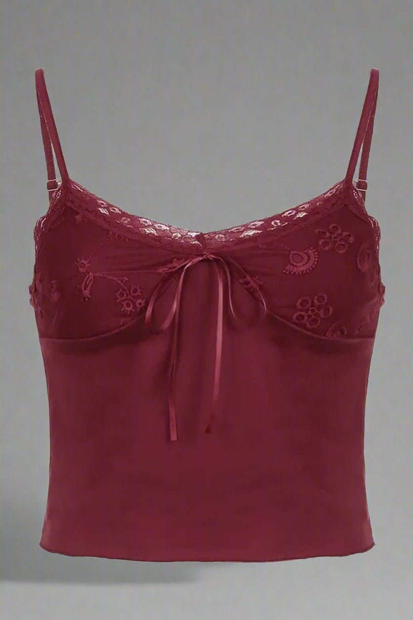 New Style Trends - Coquette Satin Bowknot Crop Top - Outfit Ideas