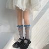 New Style Trends - Coquette Sheer Mesh Bowknot Socks - Outfit Ideas