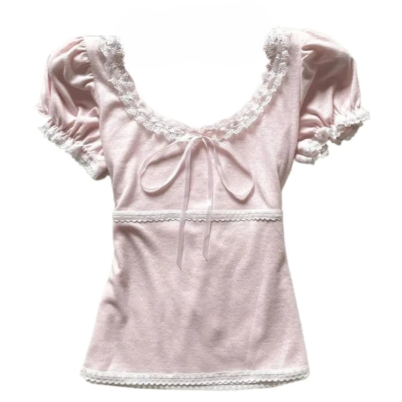 New Style Trends - Coquette Sugar Bow Soft Girl Top - Outfit Ideas