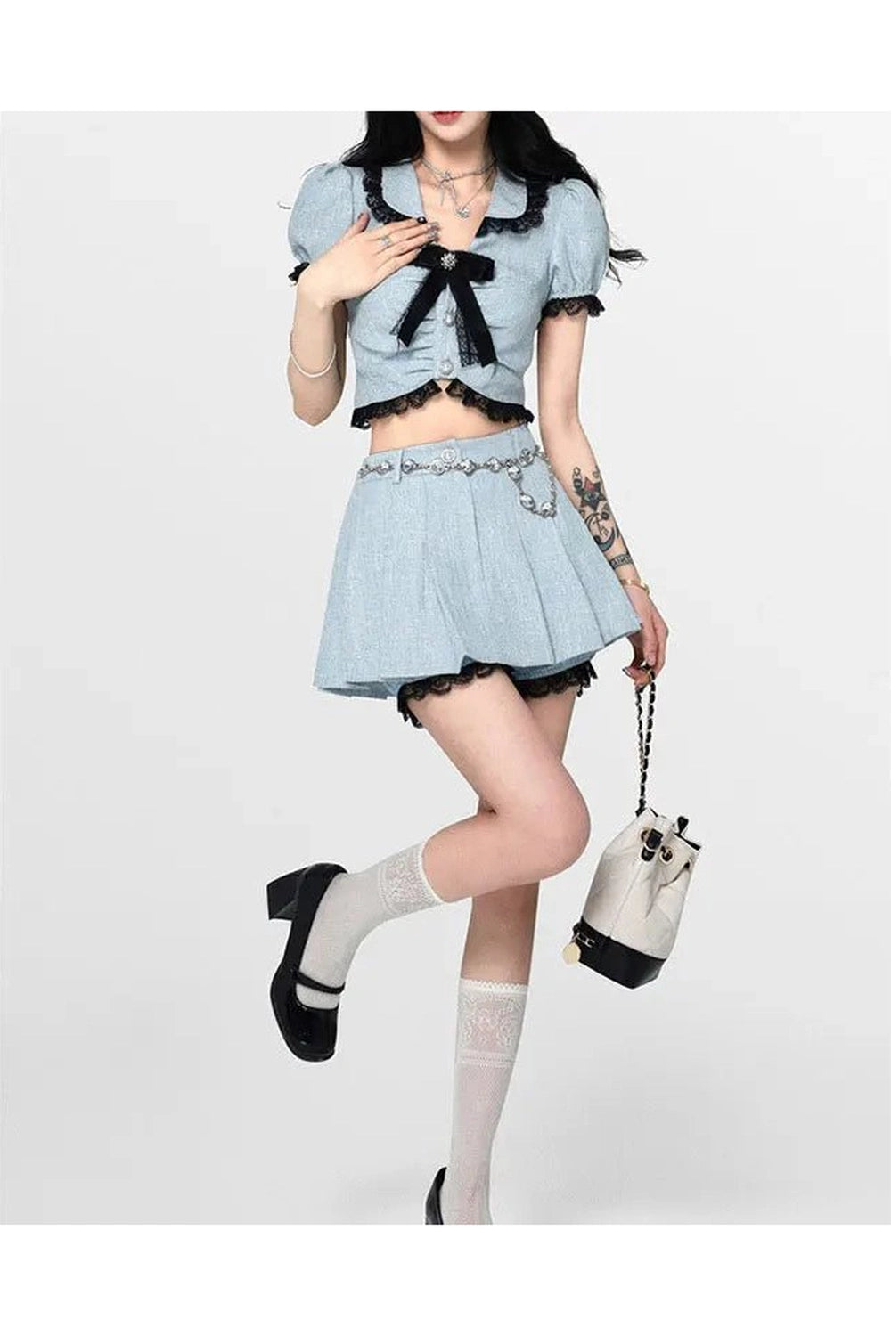 New Style Trends - Coquette Sweet Two Piece Mini Skirt - Outfit Ideas New Style Trends - Coquette Sweet Two Piece Mini Skirt - Outfit Ideas