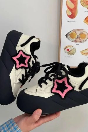 New Style Trends - Cosmic Charm Y2k Platform Sneakers - Outfit Ideas