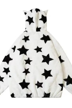 New Style Trends - Cosmic Cow Ears Zip Y2k Jacket - Outfit Ideas